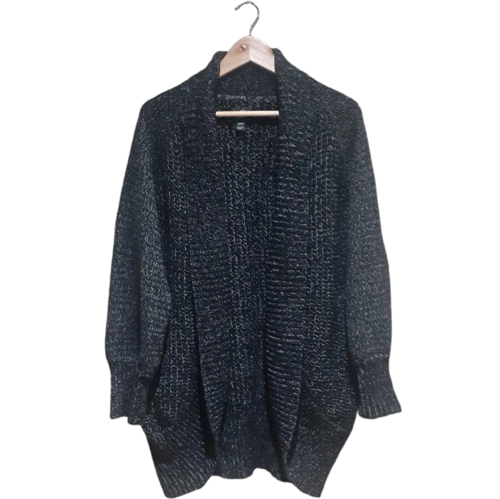 Root's Canada Men's / Women's Chunky Knit Cardigan Sweater Black Size Medium